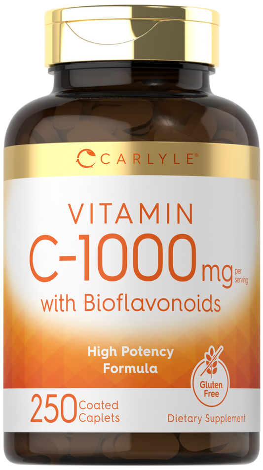 Vitamine C 1000mg par portion avec Bioflavonoïdes | 250 Comprimés