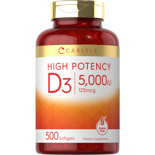 View 1 Vitamin D-3 5000IU | 500 Softgels