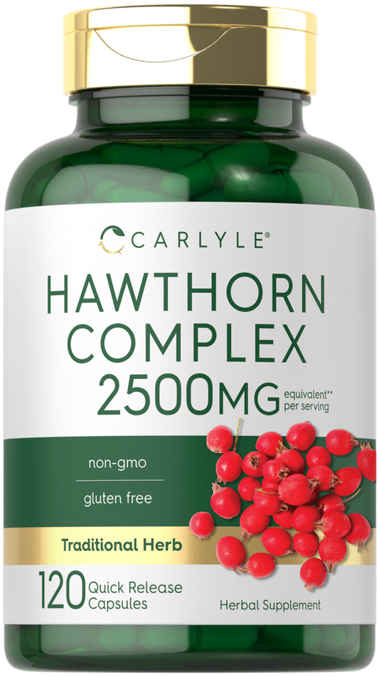 Complexe de Baies d'Aubépine 2500mg par portion | 120 Capsules