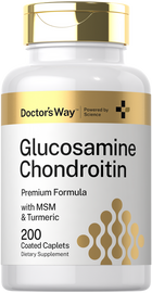 Doctor's Way Glucosamine Chondroitin bottle displaying 200 coated caplets.