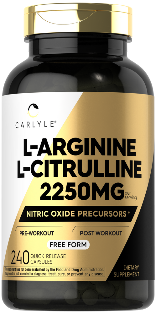 Complejo de L-Arginina L-Citrulina 2250mg por porción | 240 Cápsulas