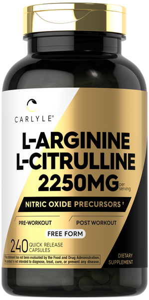 L-Arginine L-Citrulline Complex 2250mg per serving | 240 Capsules L-Arginine L-Citrulline Complex 2250mg per serving | 240 Capsules