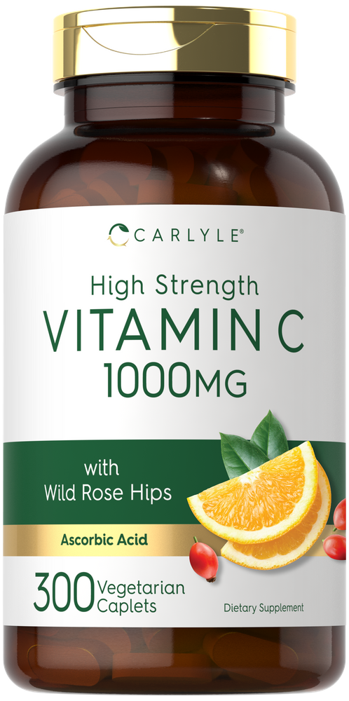 Vitamina C 1000 mg por porción con Escaramujo | 300 Tabletas