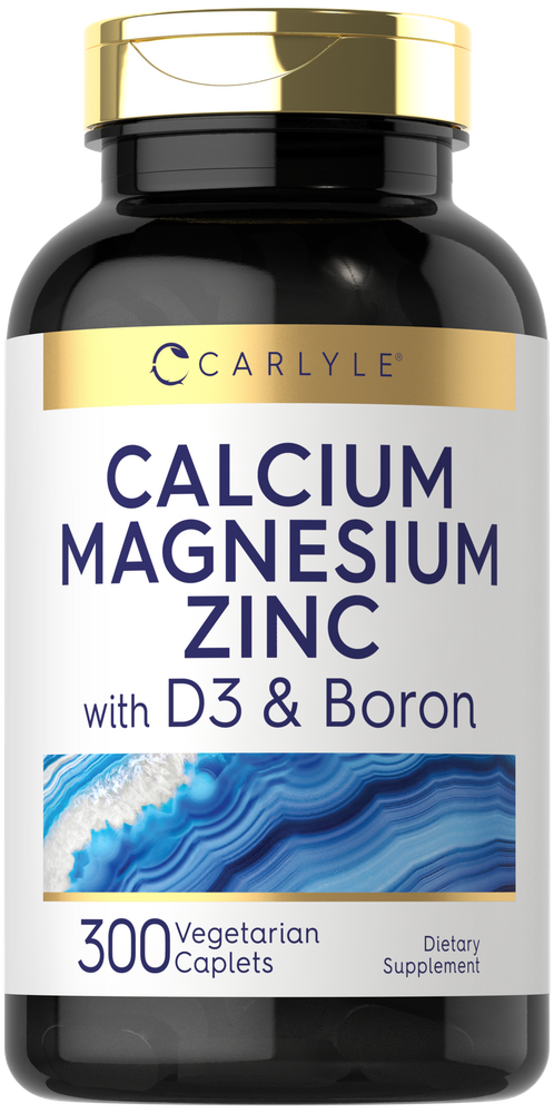 Calcium Magnesium Zinc with Vitamin D3 and Boron | 300 Caplets