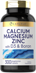 Calcium Magnesium Zinc with Vitamin D3 and Boron | 300 Caplets