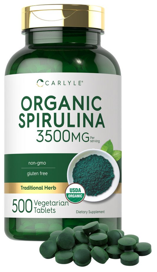 Organic Spirulina 3500mg per serving | 500 Tablets