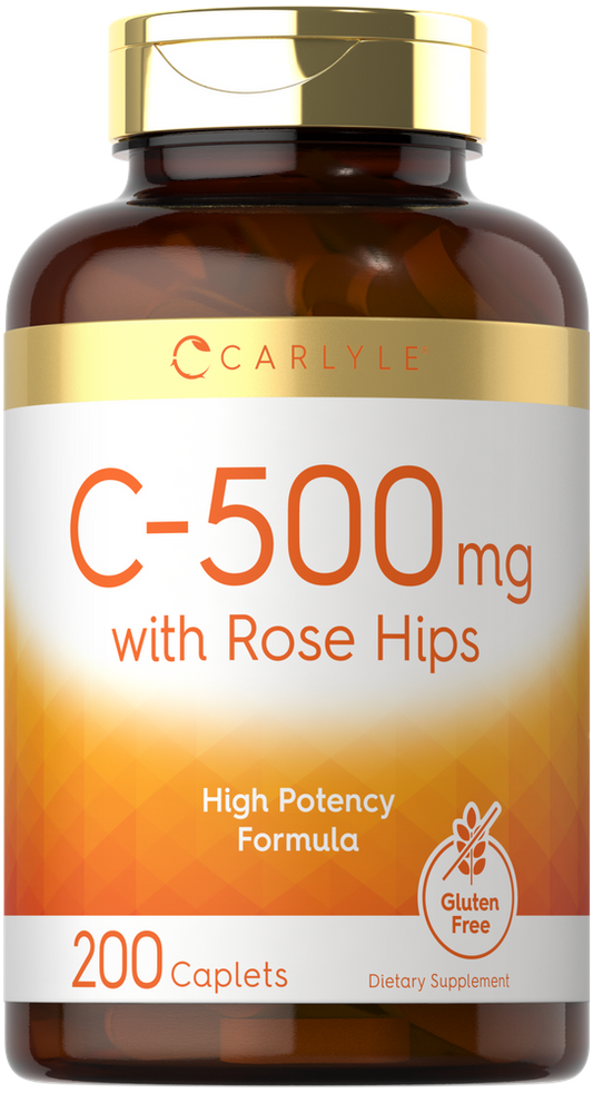 Vitamine C 500 mg par portion avec églantier | 200 Comprimés