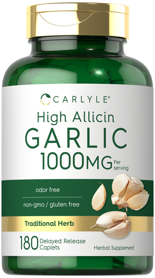 Garlic High Allicin 1000mg per serving | 180 Caplets