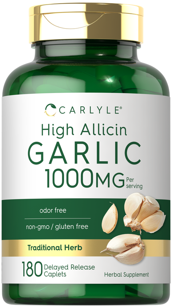 Garlic High Allicin 1000mg per serving | 180 Caplets