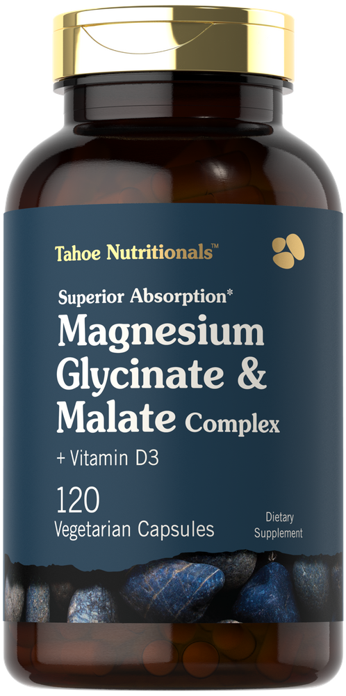 Complexe de Glycinate et de Malate de Magnésium | 120 Capsules