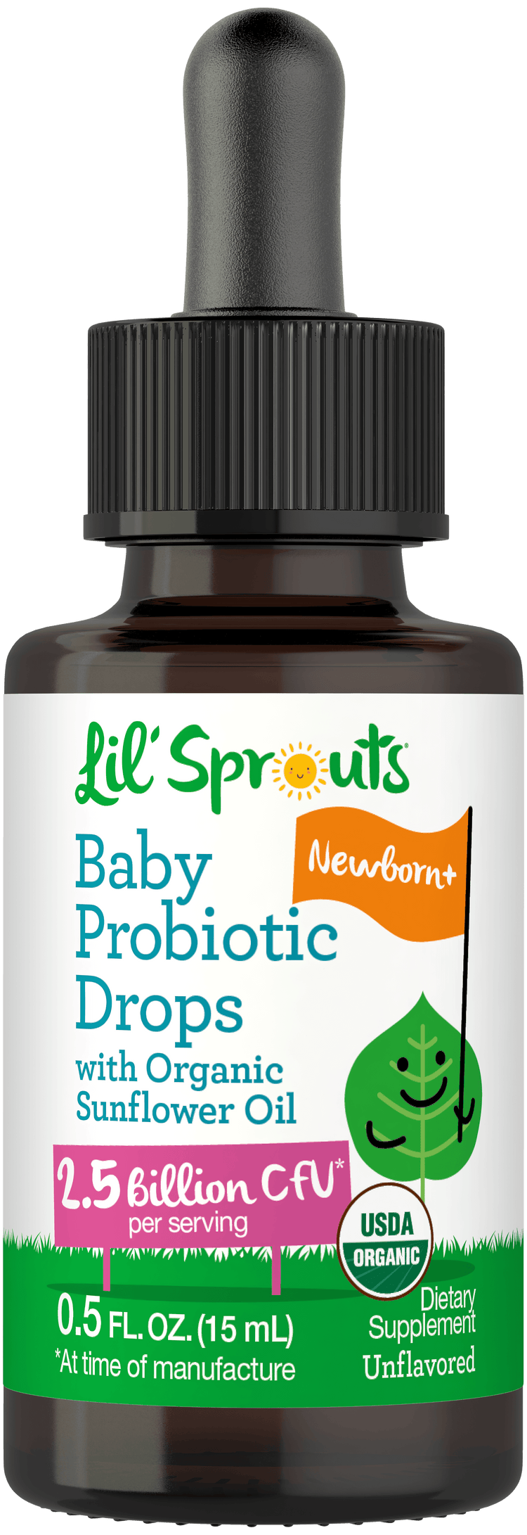 Organic Baby Probiotic Drops | 2.5 Billion CFU