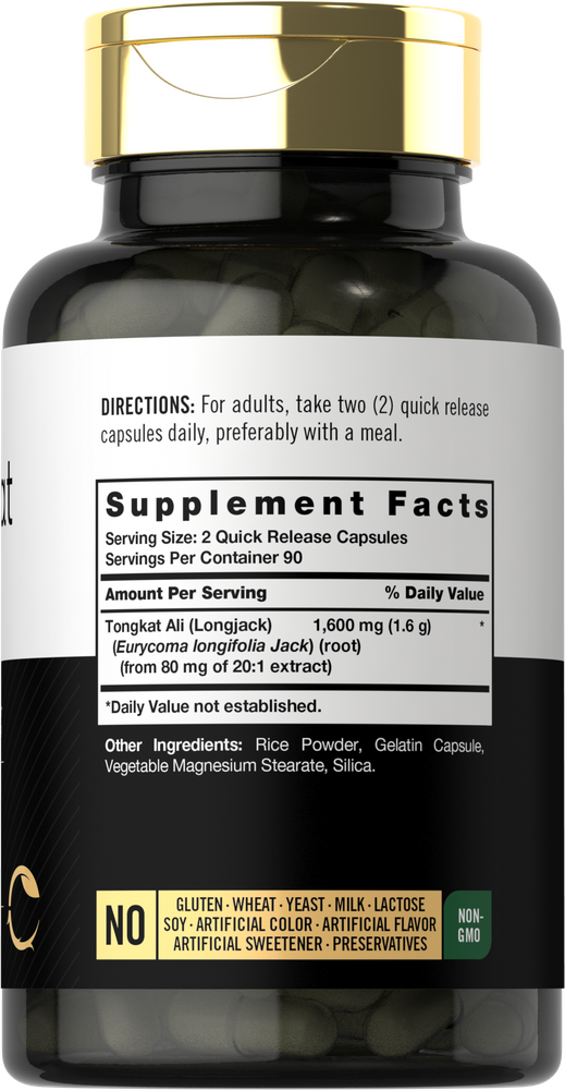 Tongkat Ali 1,600mg per serving | 180 Capsules