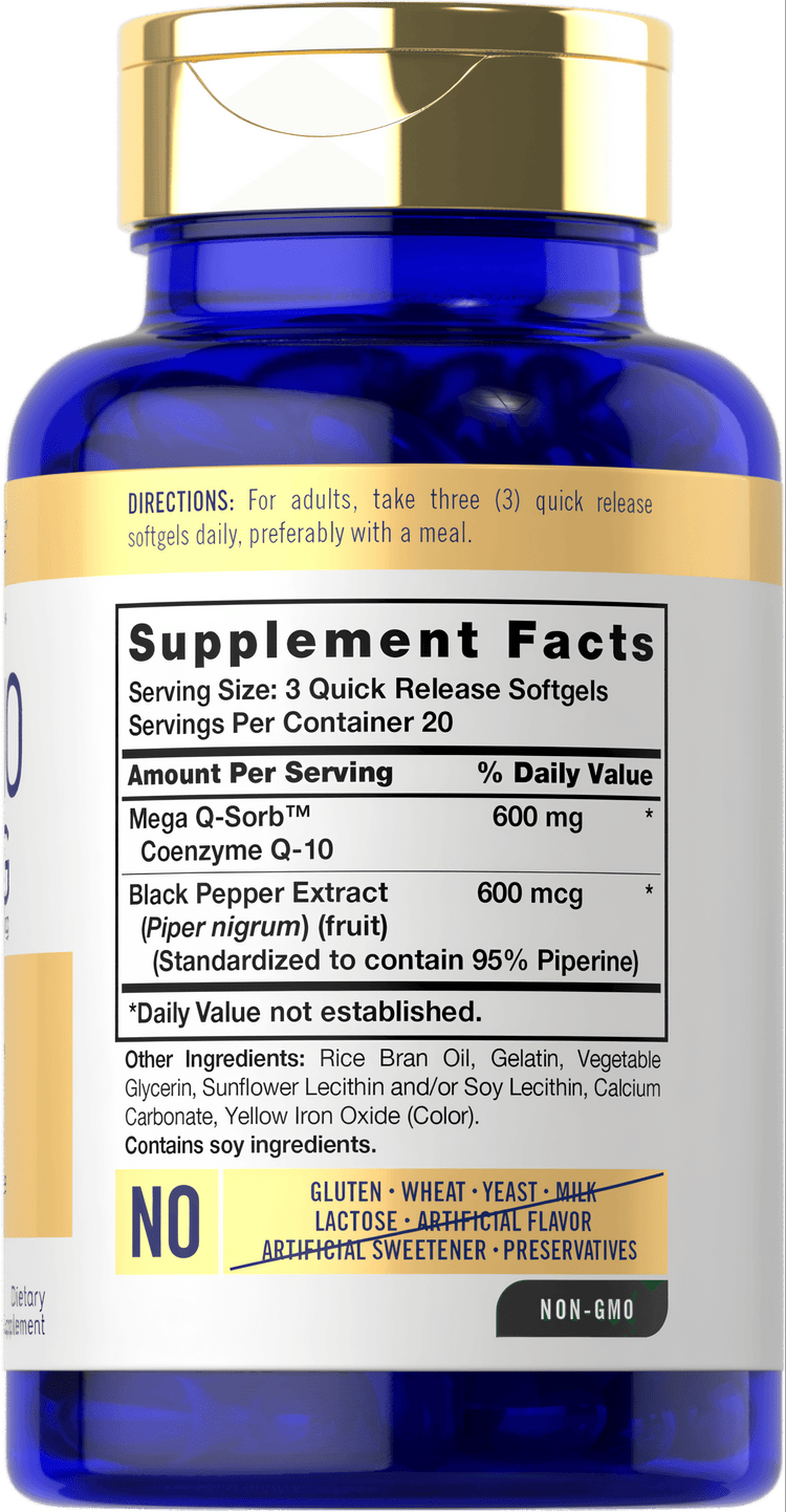 CoQ10 600mg por porción | 60 Cápsulas blandas