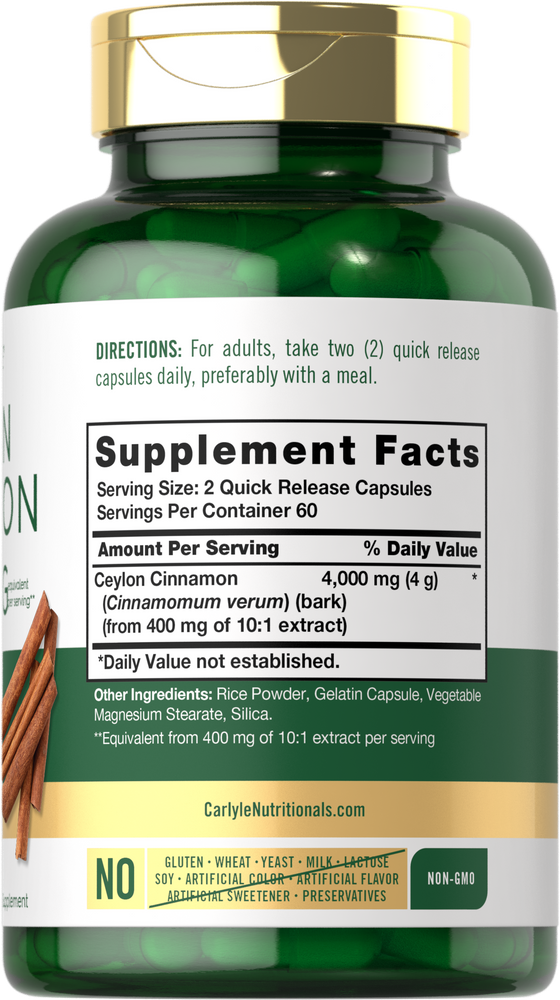 Cannella di Ceylon 4000mg per dose | 120 Capsule