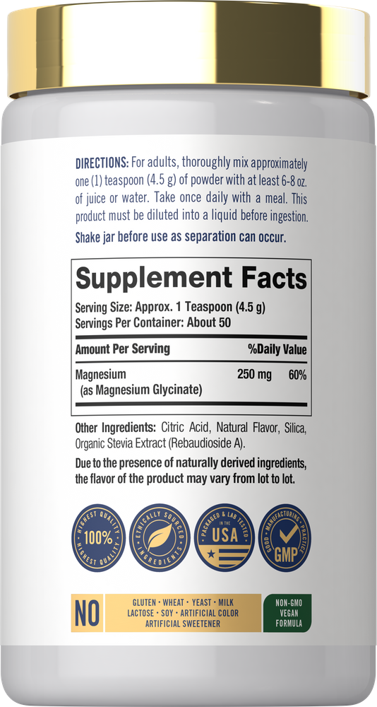Magnesium Glycinate | 8 oz Powder
