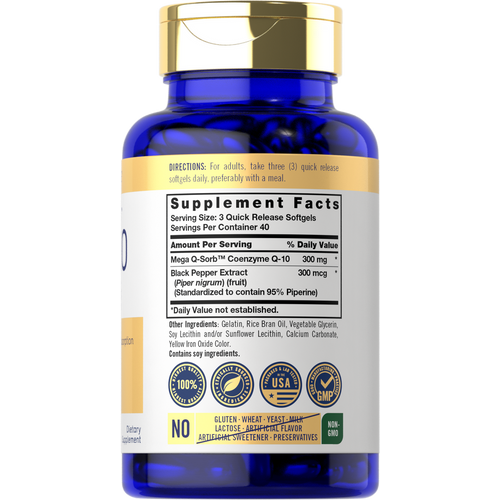 View 2 CoQ10 300mg per serving | 120 Softgels