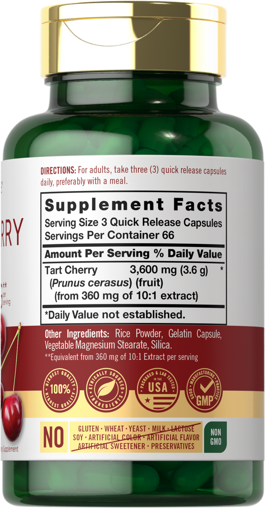 Tart Cherry Extract 3600mg | 200 Capsules