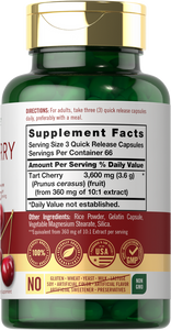 Tart Cherry Extract 3600mg | 200 Capsules