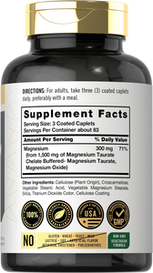 Magnesium Taurate 1500mg | 250 Caplets