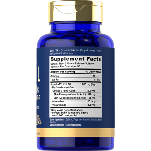 View 2 Antarctic Krill Oil 1000mg per serving | 60 Softgels
