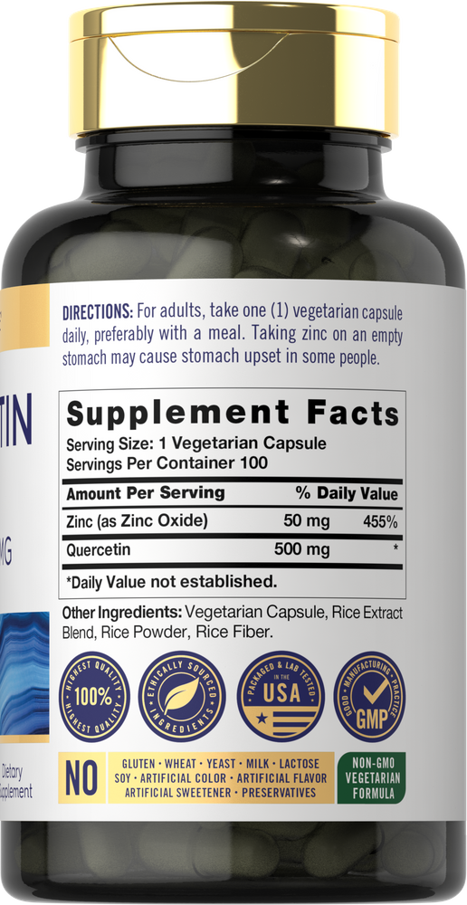 Quercetin 500mg | 100 Capsules