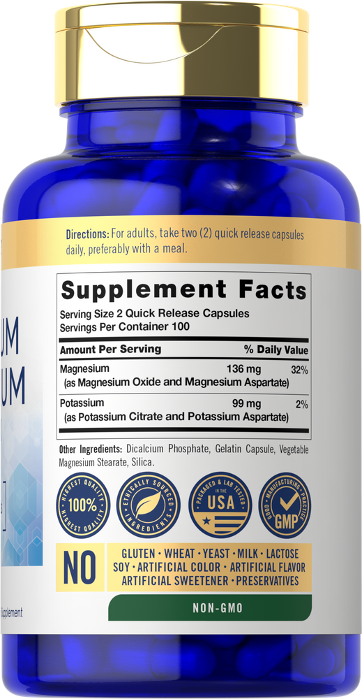 Potassium Magnesium | 200 Capsules