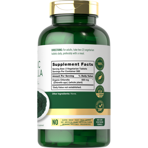View 2 Chlorella 500mg por porción | 1000 Tabletas