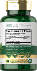 Wild Lettuce Extract 500mg | 200 Capsules