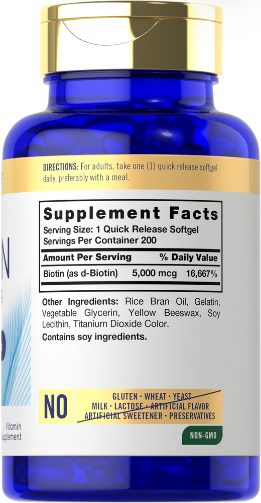 Biotin 5000mcg | 200 Softgels