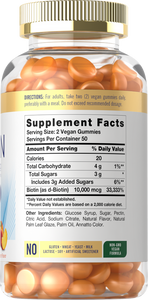 Biotin 10000mcg | 100 Gummies