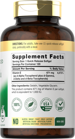 Load image into Gallery viewer, Vitamin E plus Mixed Tocopherols 1000IU | 120 Softgels
