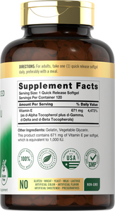 Vitamin E plus Mixed Tocopherols 1000IU | 120 Softgels