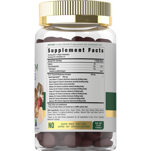 View 2 Complément Alimentaire aux Champignons | 70 Gummies