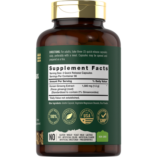 View 2 Korean Panax Ginseng Extract | 200 Capsules
