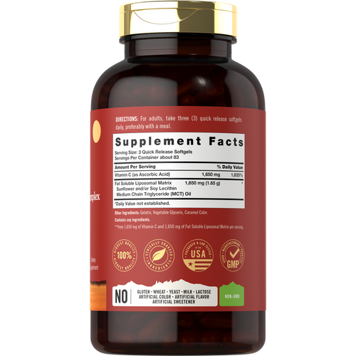 View 2 Complesso di Vitamina C Liposomiale 3300mg | 250 Softgel