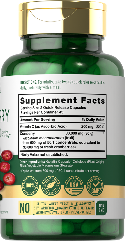 Cranberry 30,000mg per serving | 90 Capsules