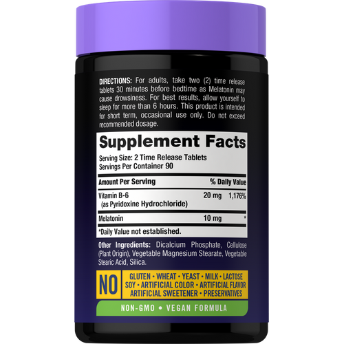 View 2 Melatonin 10mg | 180 Time Release Tablets