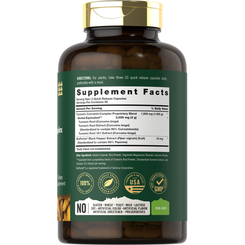 View 2 Turmeric Curcumin | 150 Capsules