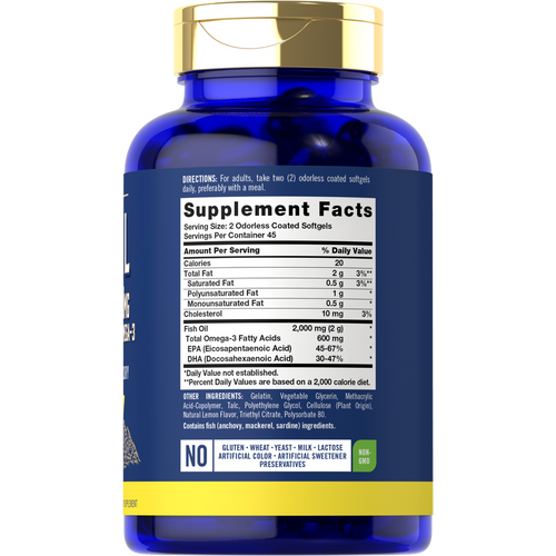 View 2 Óleo de Peixe 2000mg por porção | 90 Cápsulas Gelatinosas