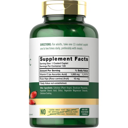View 2 Vitamin C 1000mg with Rose Hips | 120 Caplets