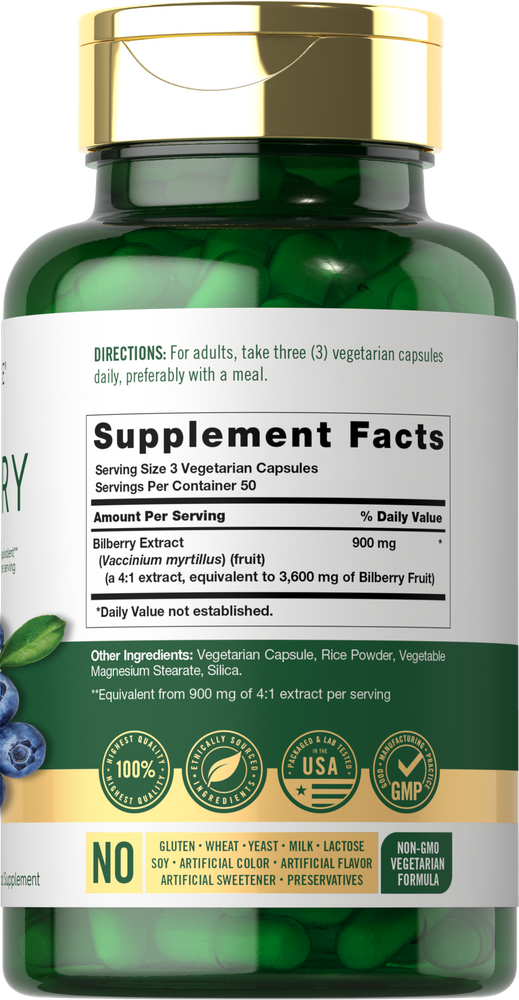 Bilberry Extract 3600mg | 150 Capsuels