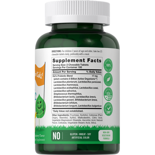 View 2 Probiotic for Kids 6 Billion CFUs per serving | 200 Tablets