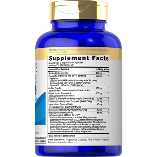 View 2 Enzimas Digestivas con Probióticos y Prebióticos | 180 Cápsulas