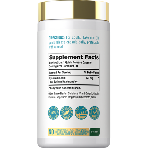 View 2 Suplemento de Ácido Hialurónico 50 mg | 90 Cápsulas