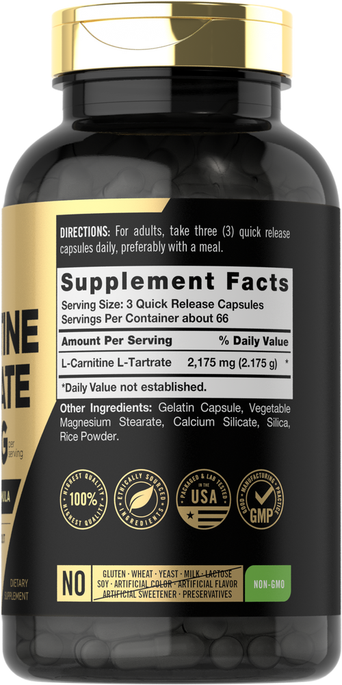 L-Carnitine 2175mg per serving | 200 Capsules L-Carnitine 2175mg per serving | 200 Capsules