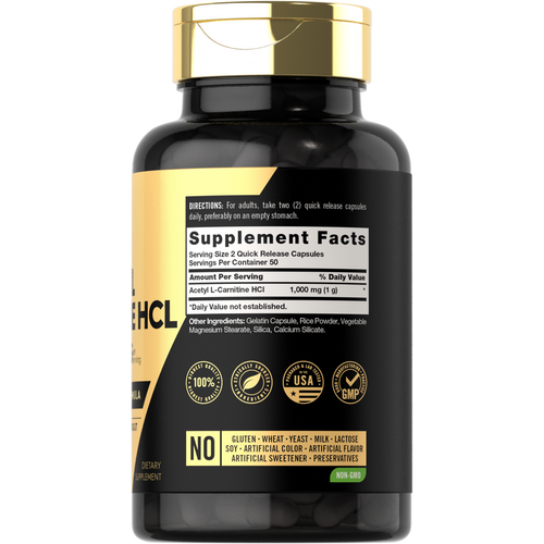 Acetyl L-Carnitine HCL 1000mg per serving