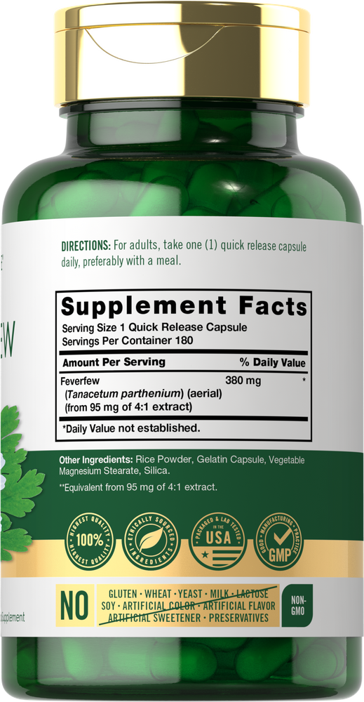 Feverfew 380mg | 180 Capsules