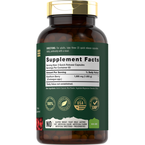 View 2 Hawthorn Berry 1695mg per serving | 250 Capsules