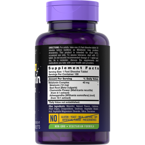 View 2 Melatonina 40mg | 150 Tabletas