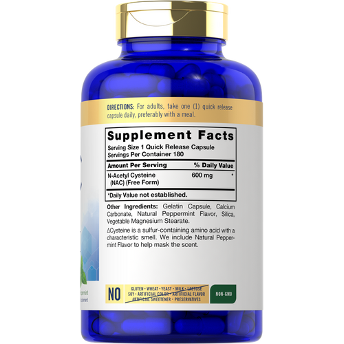 View 2 NAC N-Acetil Cisteína 600mg | 180 Cápsulas